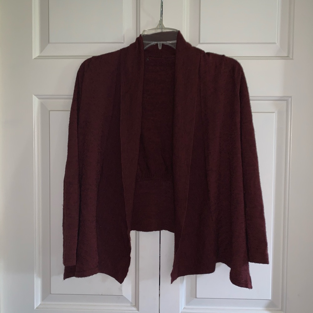 Eddie Bauer Burgundy Cardigan